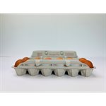 CARTON-ZELLWIN 12 CELL SOLID TOP (BLUE / BROWN)